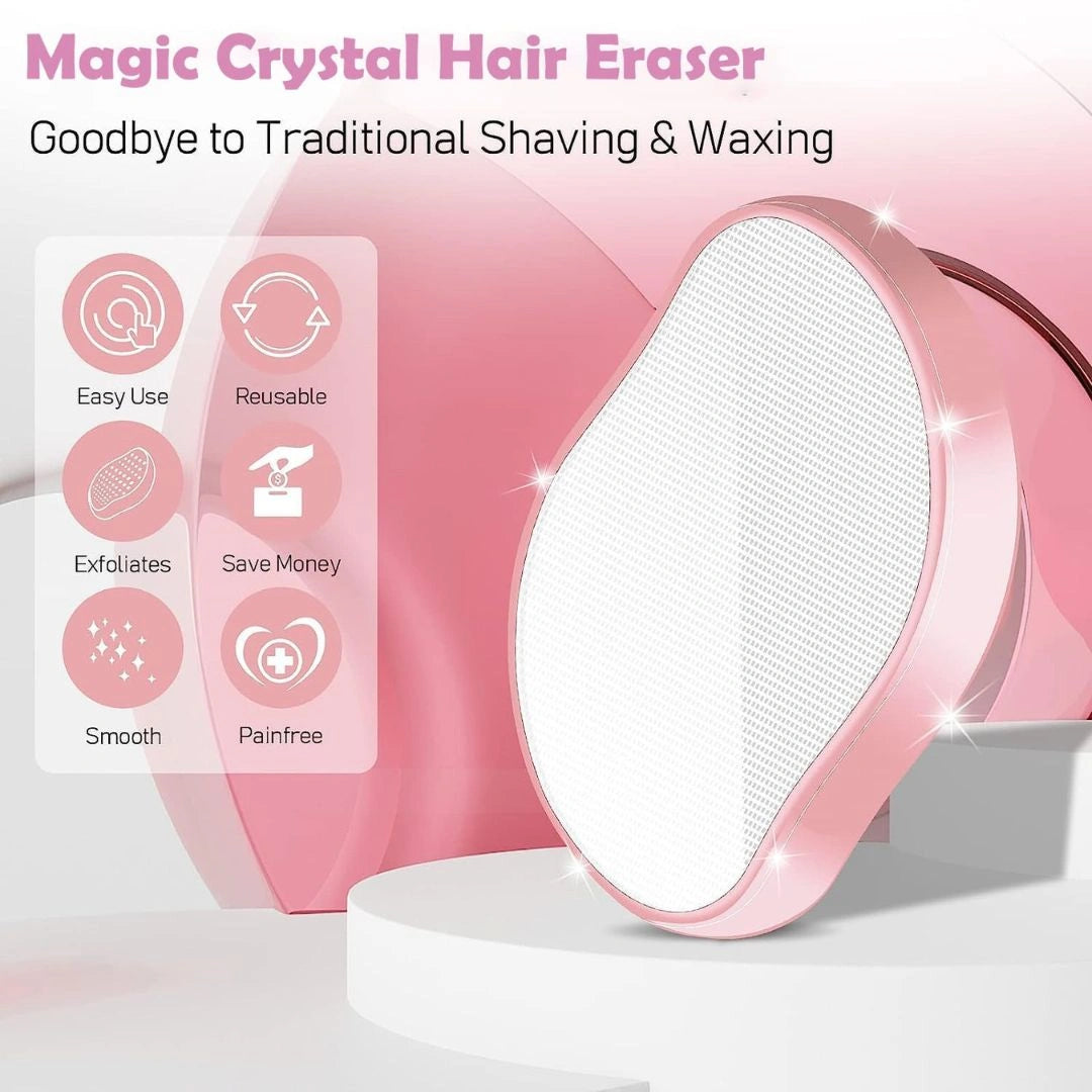Crystal hair eraser removing arm hair