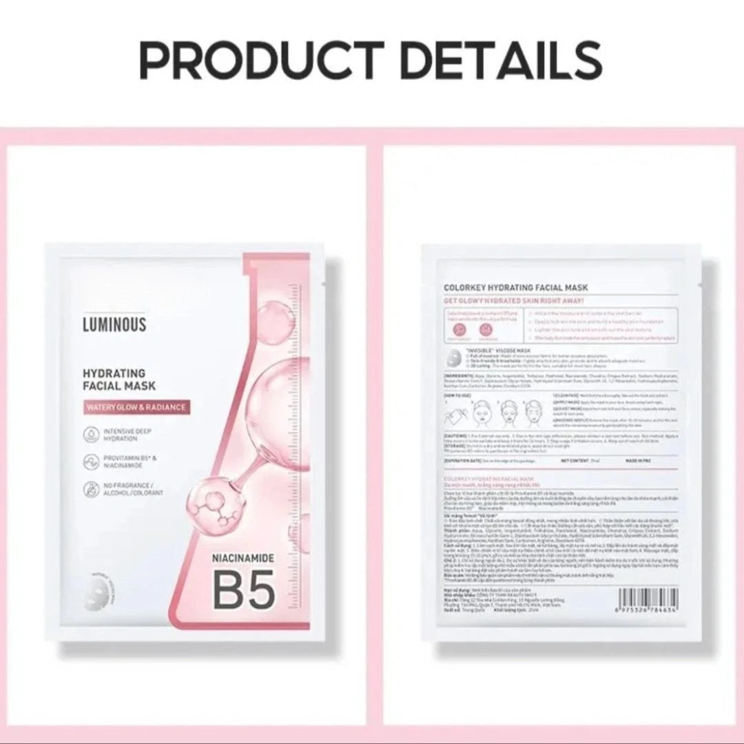 Glowing hydrated skin after sheet mask