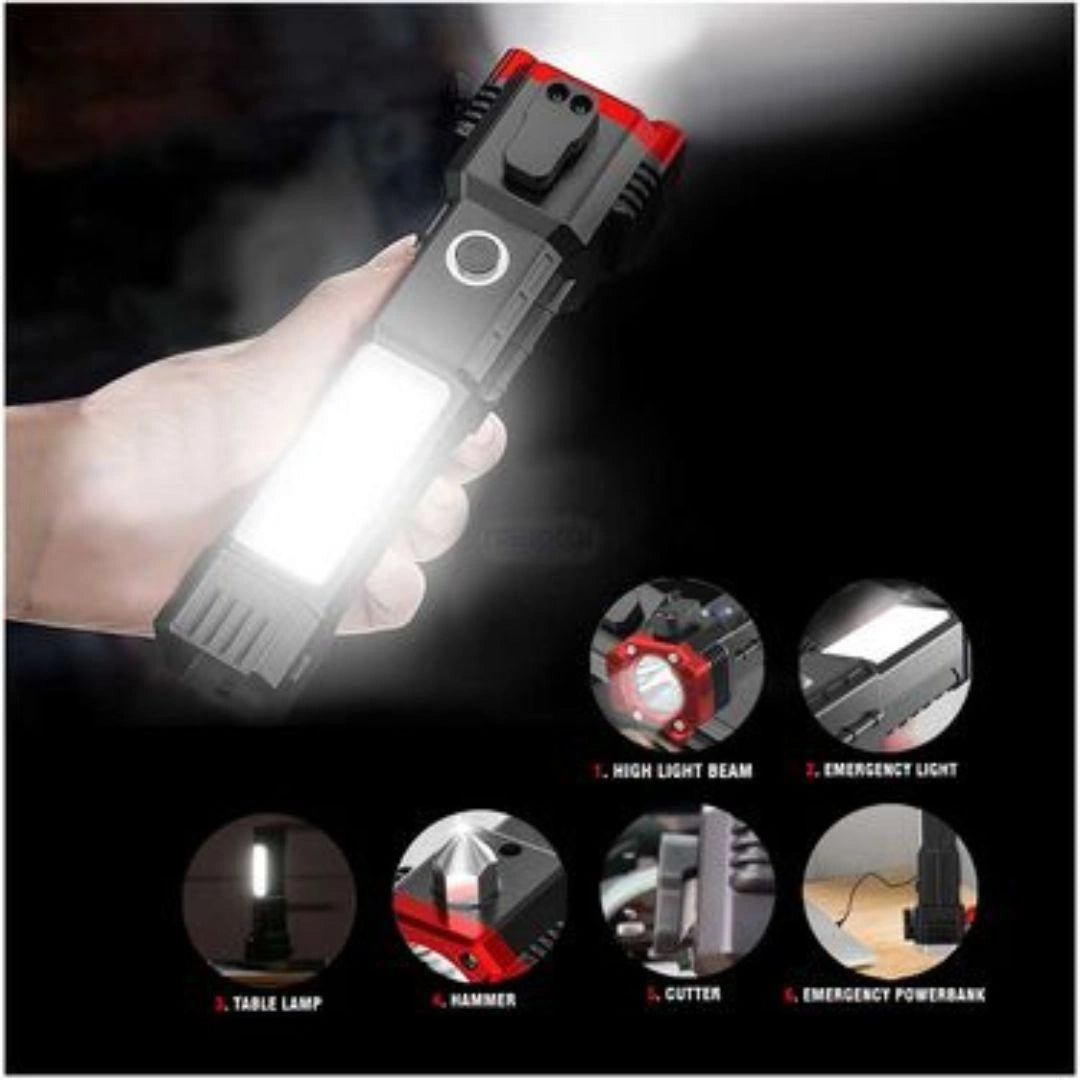 LED flashlight USB charging port