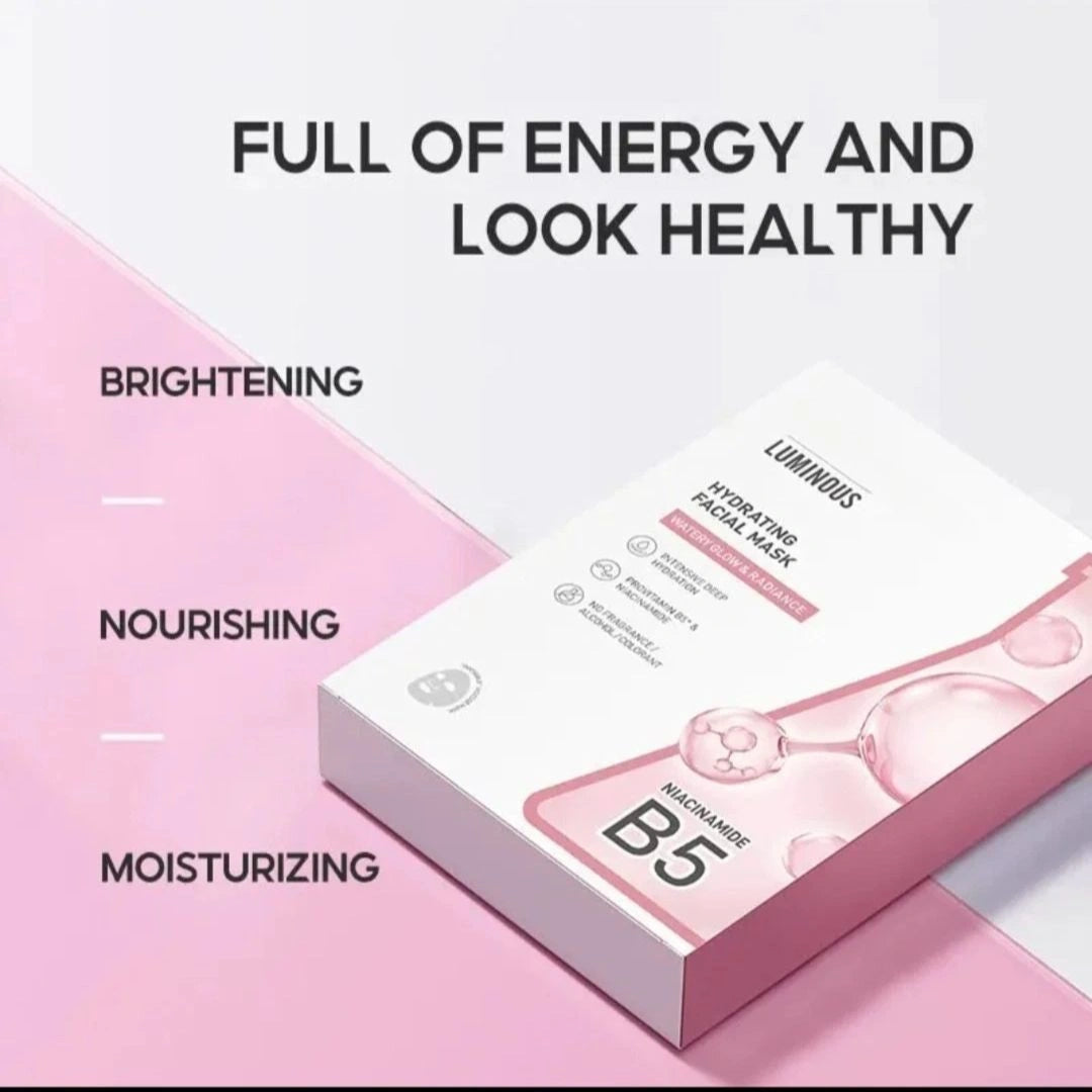 B5 hydrating sheet mask product packaging